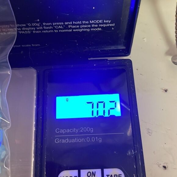 4” aquamarine colored beaded stretch bracelet - Picture 9 of 9